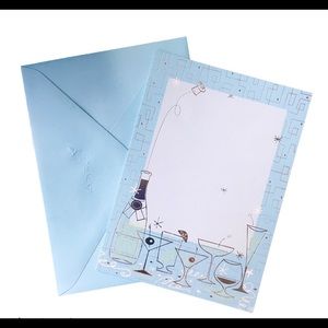 Papyrus Holiday Party Cards Blue Champagne Sparkle